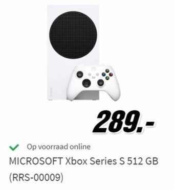MediaMarkt Microsoft Xbox Series S 512 GB (RRS-00009) aanbieding