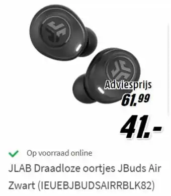 JLAB Draadloze oortjes JBuds Air Zwart (IEUEBJBUDSAIRRBLK82)