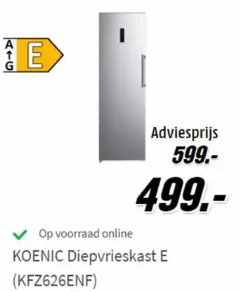 MediaMarkt Koenic Diepvrieskast E (KFZ626ENF) aanbieding