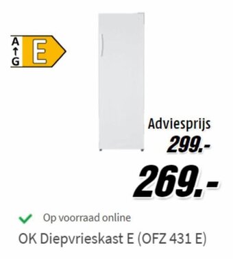 MediaMarkt OK Diepvrieskast E (OFZ 431 E) aanbieding