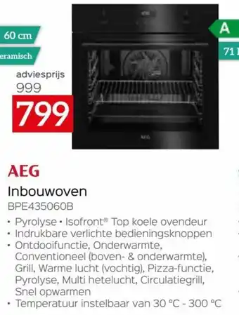 Selexion AEG Inbouwoven BPE435060B aanbieding