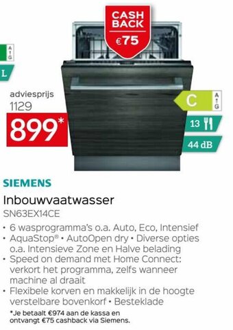 Selexion Siemens Inbouwvaatwasser aanbieding