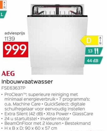 Selexion AEG Inbouwvaatwasser aanbieding