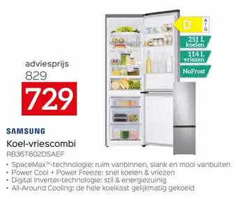Selexion Samsung Koel-vriescombi RB36T602DSAEF aanbieding