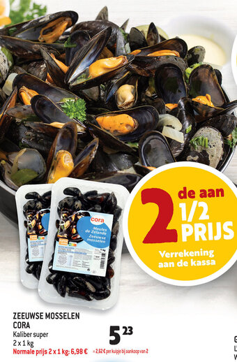 Louis Delhaize Zeeuwse Mosselen Cora aanbieding