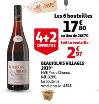 Auchan HVE Pierre Chanau Beaujolais Villages 2019 aanbieding