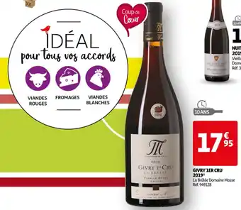 Auchan La Brûlée Domaine Masse Givry 1Er Cru 2019 aanbieding