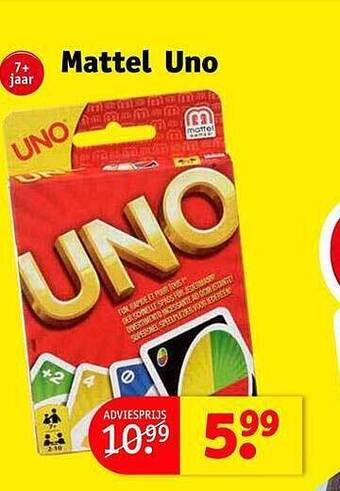 Kruidvat Mattel uno aanbieding