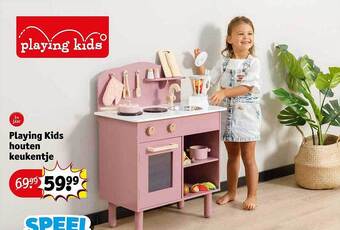 Kruidvat Playing kids houten keukentje aanbieding