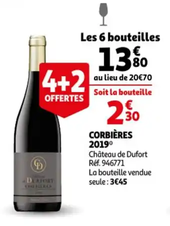 Auchan Corbières 2019 Château de Dufort aanbieding