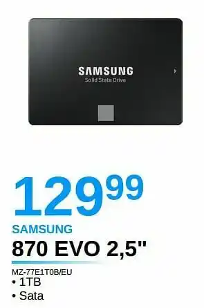 VCD Samsung 870 evo 2,5 aanbieding