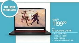 Msi gf66 gaming laptop