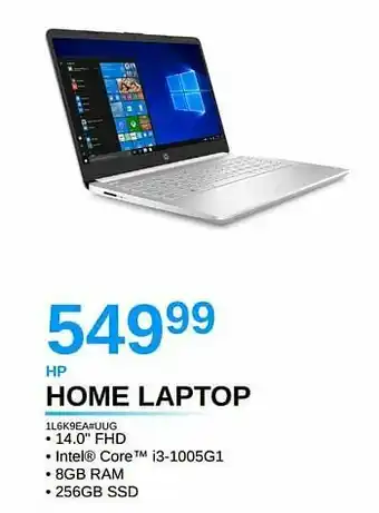 AUVA Hp home laptop 1l6k9ea#uug aanbieding
