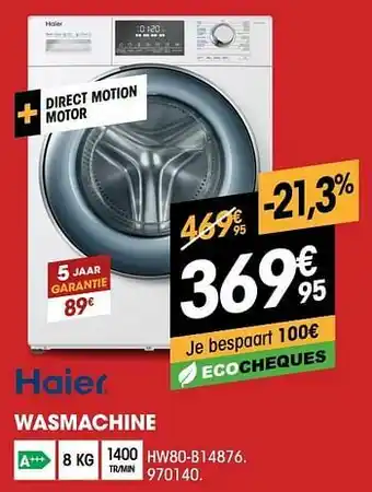 Haier wasmachine hw80-b14876