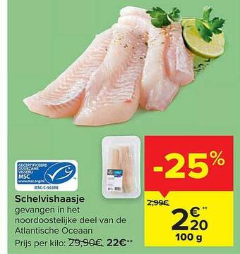 Carrefour Schelvishaasje aanbieding