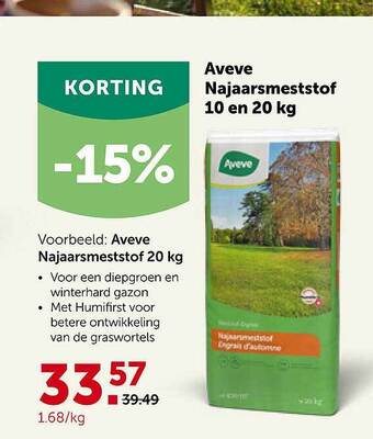 AVEVE Aveve najaarsmeststof aanbieding