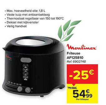 Carrefour Moulinex friteuse aanbieding