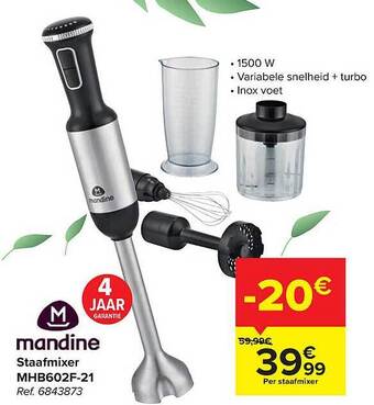 Carrefour Mandine staafmixer aanbieding