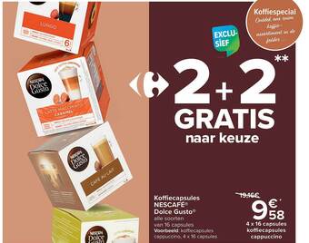 Carrefour Koffiecapsules nescafé dolce gusto aanbieding