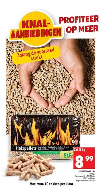 Louis Delhaize Pellets din en en + eifuel aanbieding