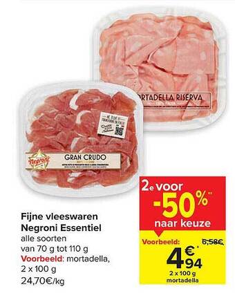 Fijne vleeswaren negroni essentiel
