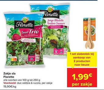 Carrefour Zakje sla florette aanbieding
