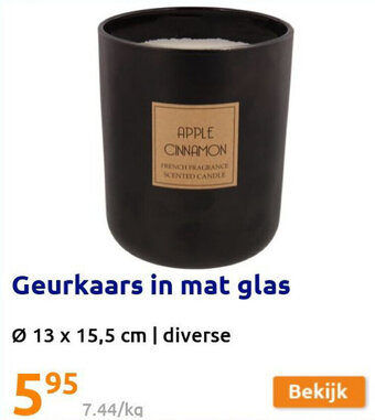 Geurkaars in mat glas