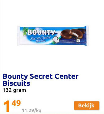 Action Bounty Secret Center Biscuits 132 gram aanbieding