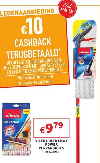 Trafic Vileda ultramax power vervanghoes aanbieding
