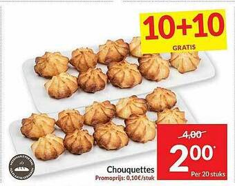 Intermarché Chouquettes 10+10 Gratis aanbieding