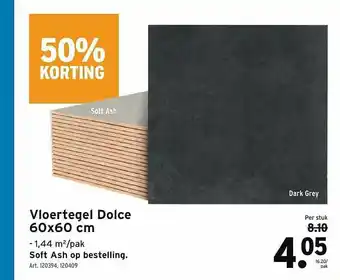 GAMMA Vloertegel Dolce 60x60 Cm 50% Korting aanbieding