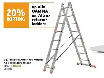GAMMA Altrex Reformlader All Round 2x8 Treden 20% Korting aanbieding