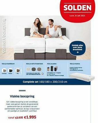 Vlakke boxspring