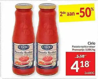 Cirio Passata Rustica Natuur 2de Aan -50%