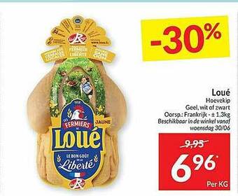 Intermarché Loué Hoevekip Geel Wit Of Zwart aanbieding