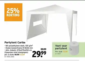 GAMMA Partytent Caribe 25% Korting aanbieding