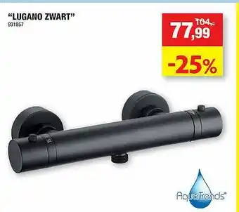 Hubo &quot;lugano Zwart&quot; Aquatrends Aanbieding bij Hubo aanbieding