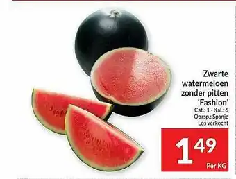Intermarché Zwarte Watermeloen Zonder Pitten 'fashion' aanbieding
