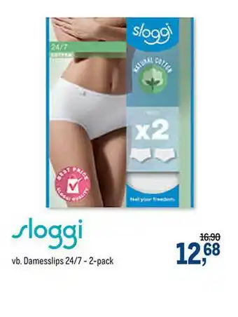 Vb.damesslips 24 7 -2-pack Sloggi