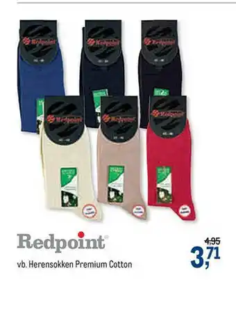 Makro Vb.herensokken Premium Cotton Redpoint aanbieding