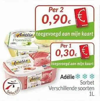 Intermarché Adélie Sorbet aanbieding