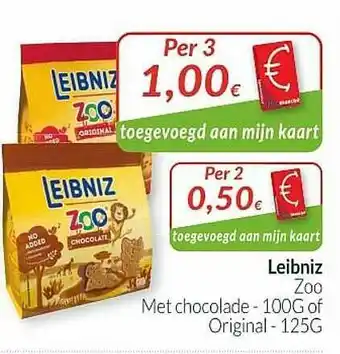 Intermarché Leibniz Zoo Met Chocolade Of Original aanbieding