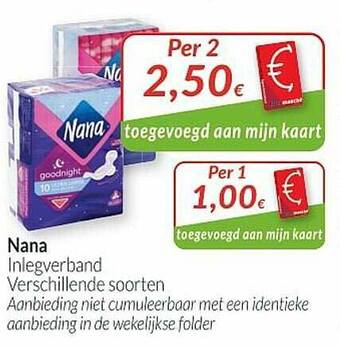 Intermarché Nana Inlegverband aanbieding