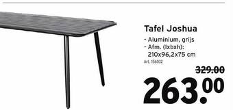 GAMMA Tafel Joshua aanbieding