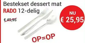 Meubelen Jonckheere Bestekset Desset Mat Rado 12-delig aanbieding