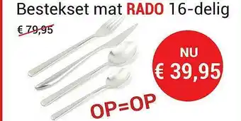 Bestekset Mat Rado 16-delig