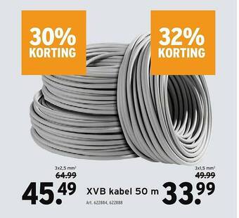 GAMMA Xvb Kabel 50 M aanbieding