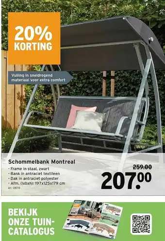 Schommelbank Montreal 20% Korting