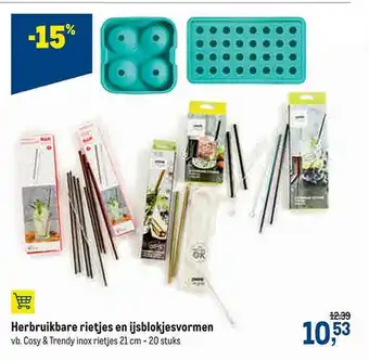 Makro Herbruikbare Rietjes En Ijsblokjesvormen aanbieding