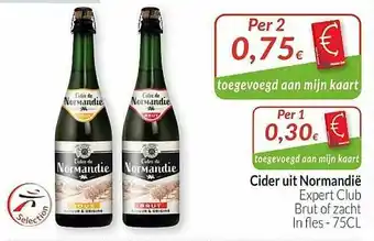 Intermarché Cider Uit Normandië Expert Club Brut Of Zacht aanbieding
